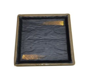 Plato Cuadrado con Textura de Piedra - 8 " 10" y 12"