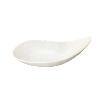 Plato blanco diseño Media Luna - 37.5 x 18.5 x 15 CM