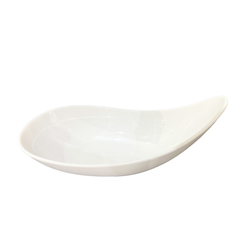 Plato blanco diseño Media Luna - 37.5 x 18.5 x 15 CM Plato blanco diseño Media Luna - 37.5 x 18.5 x 15 CM