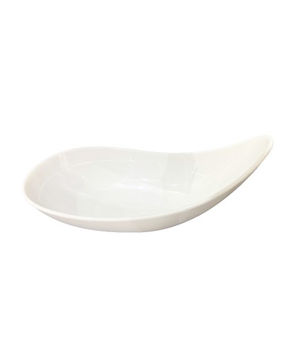 Plato blanco diseño Media Luna - 37.5 x 18.5 x 15 CM