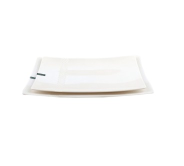 Plato Rectangular Blanco - 16"