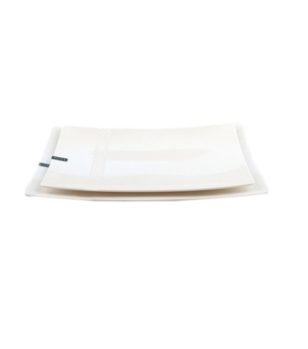 Plato Rectangular Blanco - 16"