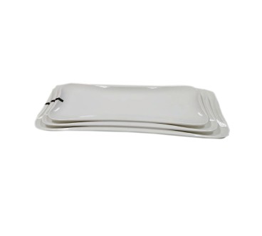 Plato Ovalado Alargado BLANCO - 21"