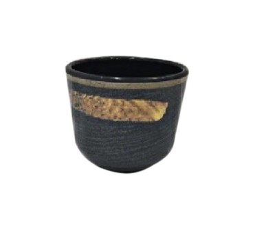Vaso hilo roscado Negro 3"