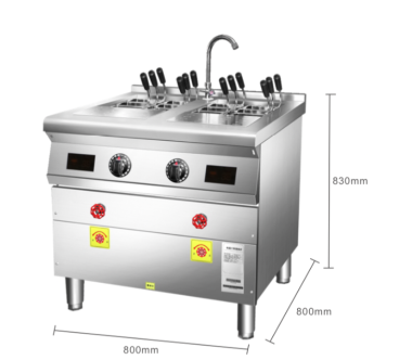 Cocedor de Espaguetis por Inducción 16KW 6 Cestas