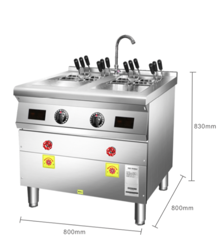 Cocedor De Espaguetis Con 12 Escurrideros INOX 304 380V / 16KW