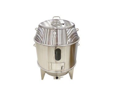 Horno de Pato Asado a Gas Butano o Carbón INOX 90x90x135cm