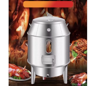 Horno de Pato Asado a Gas Butano o Carbón INOX 90x90x135cm