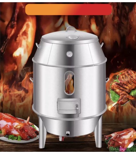 Horno de Pato Asado a Gas Butano o Carbón INOX 90x90x135cm