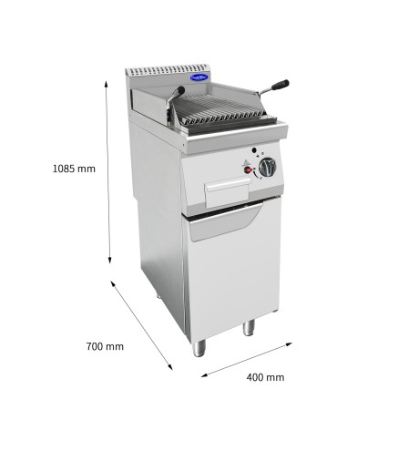 Parrilla de Gas Natural  1x7kW y 2x7kW de Rocas de Lava