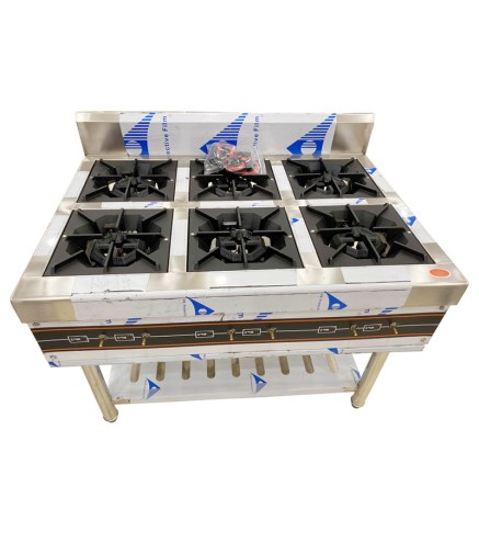 Cocina Gas Natural 6 Fuegos 110x80x80+15cm