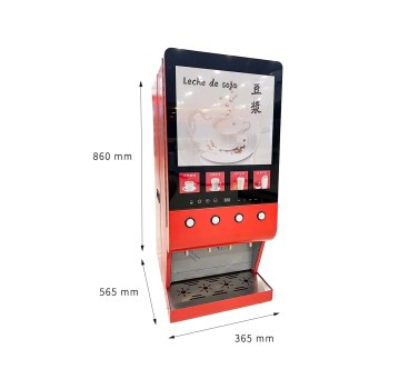Máquina Leche de Soja Roja 3000W 36.5x56.5x86cm | 4 Ingredientes