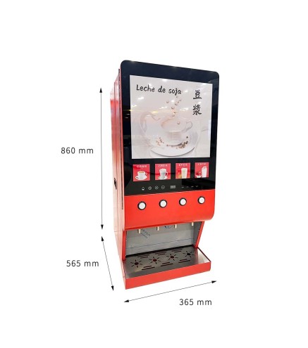 Máquina Leche de Soja Roja 3000W 36.5x56.5x86cm | 4 Ingredientes