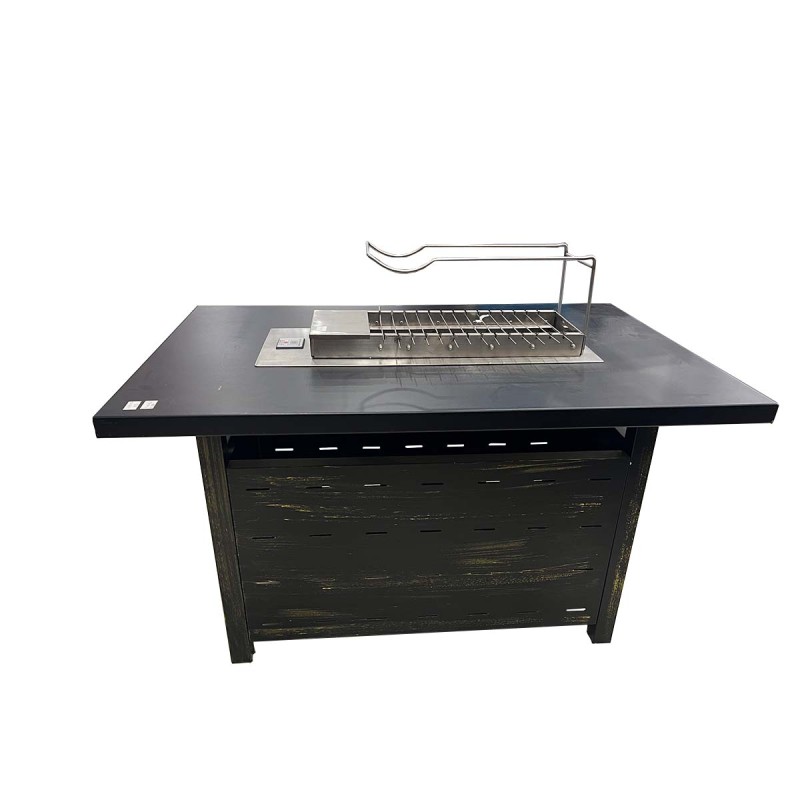 Mesa BBQ Madera Negra 1.2m/1.6m - Parrilla Reversible Mesa BBQ Madera Negra 1.2m/1.6m - Parrilla Reversible