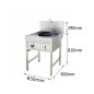 Cocina de Gas Profesional 1 Fuego Rápido con Grifo - GN Propano 65x90x81cm+ 29cm