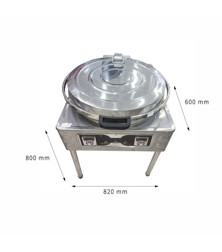 Horno Pizzero Eléctrico 5KW Ø56cm 82x66x80cm