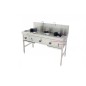 Estufa Gas - 3 Fuegos 2 Rápidos + 1 Lento - Gas Natural/ GLP Con Grifos - 180x90x81+ 29cm Estufa Gas - 3 Fuegos 2 Rápidos + 1 Lento - Gas Natural/ GLP Con Grifos - 180x90x81+ 29cm