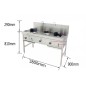Estufa Gas - 3 Fuegos 2 Rápidos + 1 Lento - Gas Natural/ GLP Con Grifos - 180x90x81+ 29cm Estufa Gas - 3 Fuegos 2 Rápidos + 1 Lento - Gas Natural/ GLP Con Grifos - 180x90x81+ 29cm