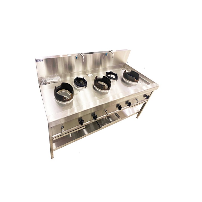 Estufa Gas 5 Fuegos 3 Rápidos + 2 Lentos con grifo - Gas Natural/ GLP - 230x90x81+ 29cm