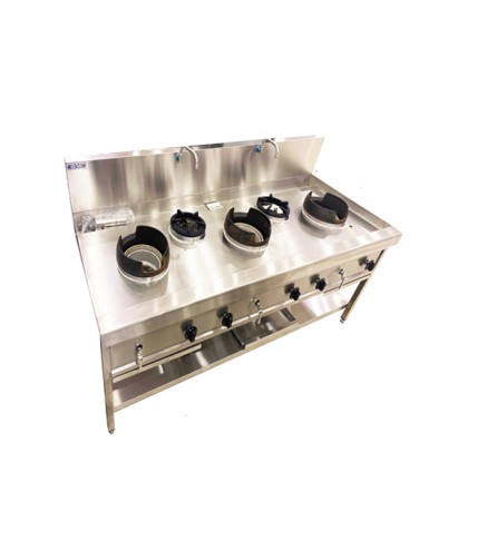Estufa Gas 5 Fuegos 3 Rápidos + 2 Lentos con grifo - Gas Natural/ GLP - 230x90x81+ 29cm