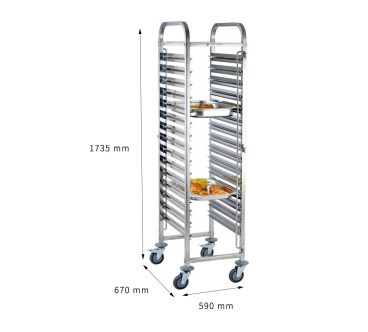 Carro Panadero Inox GN 1/1 y GN 2/1