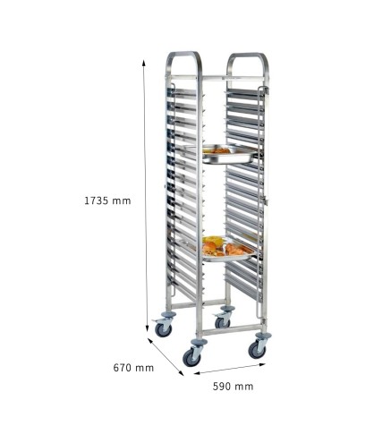 Carro Panadero Inox GN 1/1 y GN 2/1