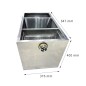 Trampa de Grasa 64.7x37.6x40cm /56.8x31.8x31.2cm - Separador de Aceites y Grasas