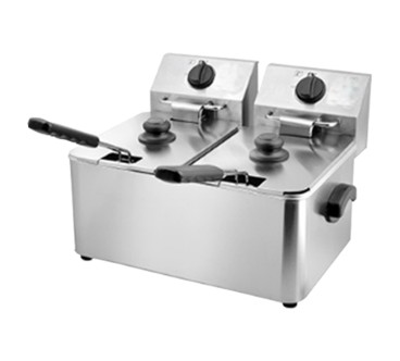 Freidora Industrial 4+4L 220-240V/50Hz  2.5KW*2 580*494*313MM HEDECO