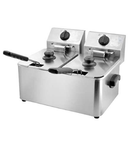 Freidora Industrial 4+4L 220-240V/50Hz  2.5KW*2 580*494*313MM HEDECO