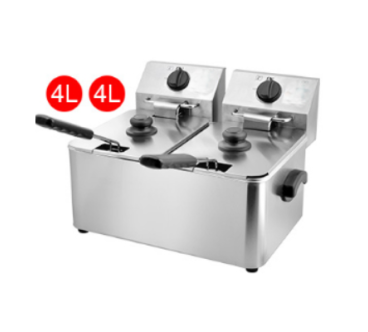 Freidora Industrial 4+4L 220-240V/50Hz  2.5KW*2 580*494*313MM HEDECO