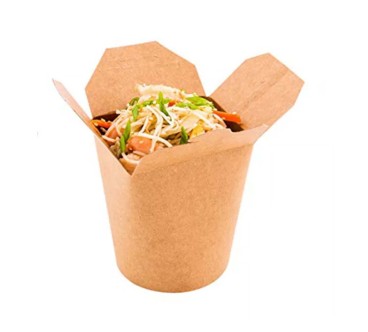 Envase Desechable 26oz (750ml) Con Tapa - Cartón Kraft
