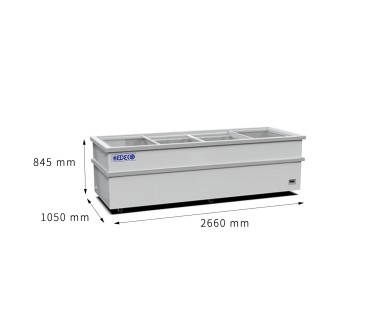 Congelador Horizontal 980L Puerta Cristal