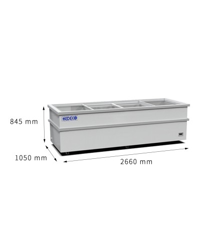 Congelador Horizontal 980L Puerta Cristal