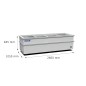 Congelador Horizontal 980L Puerta Cristal