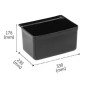 Cubo de Plástico Negro para Utensilios - 17.8x23x33cm Cubo de Plástico Negro para Utensilios - 17.8x23x33cm