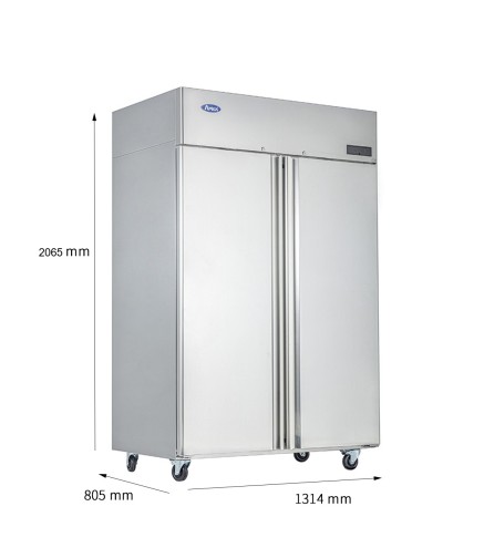 Frigorífico INOX 1240L GN2/1 Doble Puerta - 1314x805x2065mm