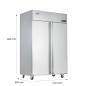 Frigorífico INOX 1240L GN2/1 Doble Puerta - 1314x805x2065mm Frigorífico INOX 1240L GN2/1 Doble Puerta - 1314x805x2065mm