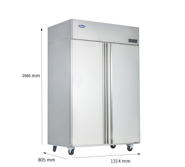 Armario Congelador INOX GN2/1 1240L  2P - 1314x805x2065cm
