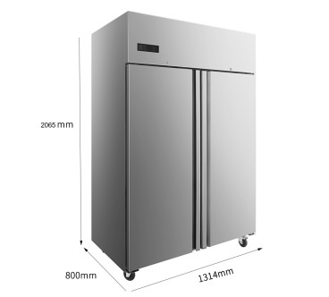 Armario Congelador INOX GN2/1 1090L 2P - 1314x800x2065cm