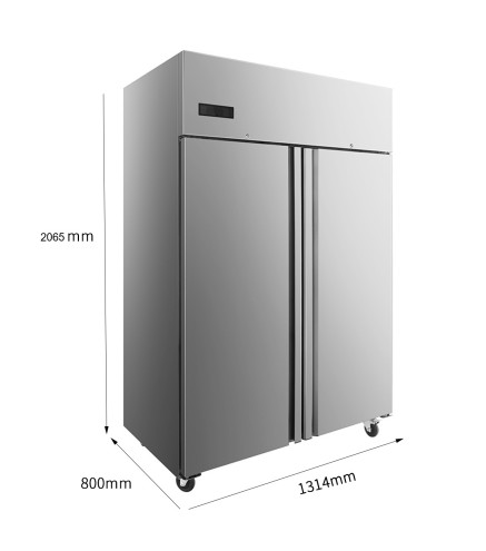 Armario Congelador INOX GN2/1 1090L 2P - 1314x800x2065cm