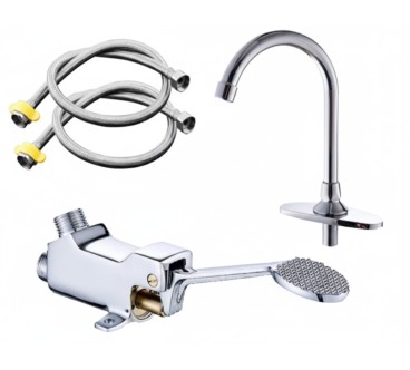 Grifo de Pie con Pedal INOX