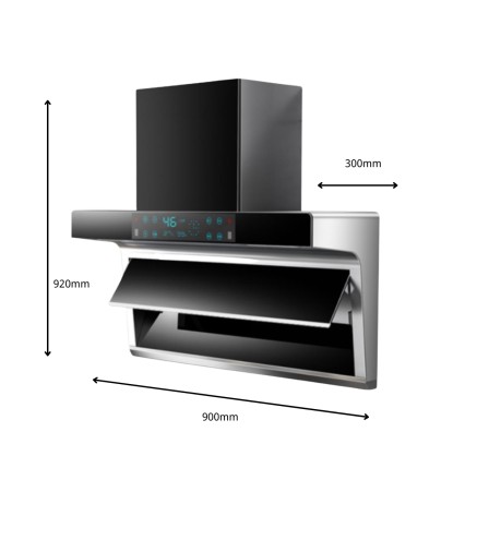 Campana Extractora Automática - L-Type - 90x30x82.5cm