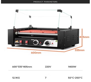 Máquina Salchichas 220V/1400W 50-250°C 576*335*405MM