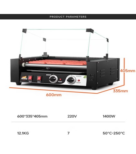 Máquina Salchichas 220V/1400W 50-250°C 576*335*405MM