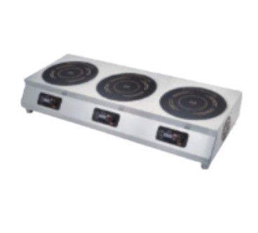Cocina de Inducción de 3 Quemadores 9kW - 102x42x15cm HEDECO