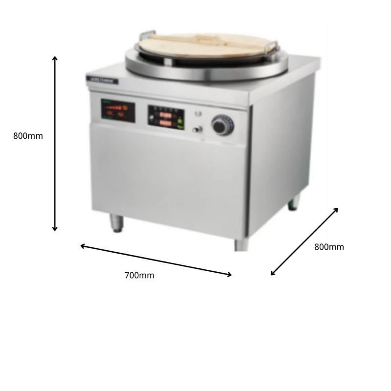 Plancha Electromagnética para panecillos 380V/8KW 700*800*800MM Ø60cm INOX Plancha Electromagnética para panecillos 380V/8KW 700*800*800MM Ø60cm INOX