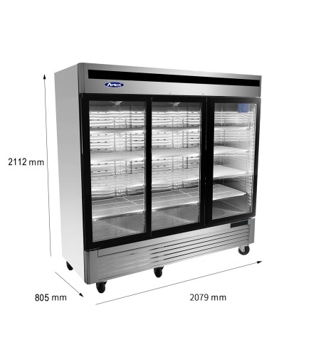Armario Congelador Comercial Triple Puerta 2050L