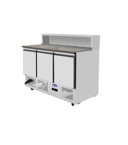 Saladette Mármol 3P 380L 8xGN 1/6 - 1365x700x1140mm