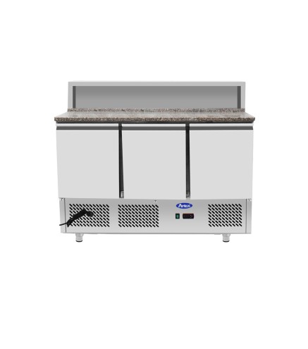 Saladette Mármol 3P 380L 8xGN 1/6 - 1365x700x1140mm