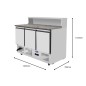 Saladette Mármol 3P 380L 8xGN 1/6 - 1365x700x1140mm Saladette Mármol 3P 380L 8xGN 1/6 - 1365x700x1140mm